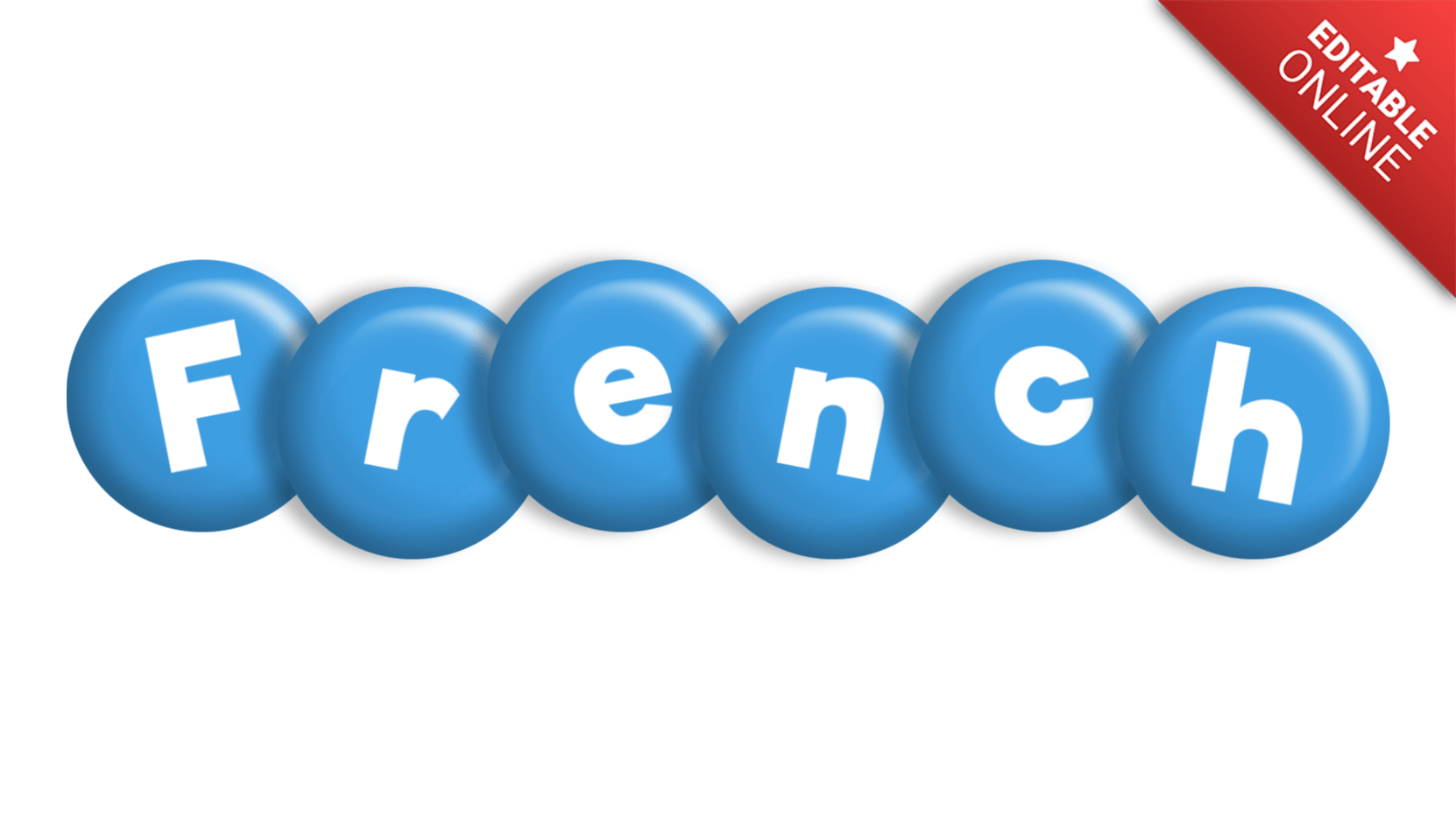 French Style On Blue Candies Text Effect Generator