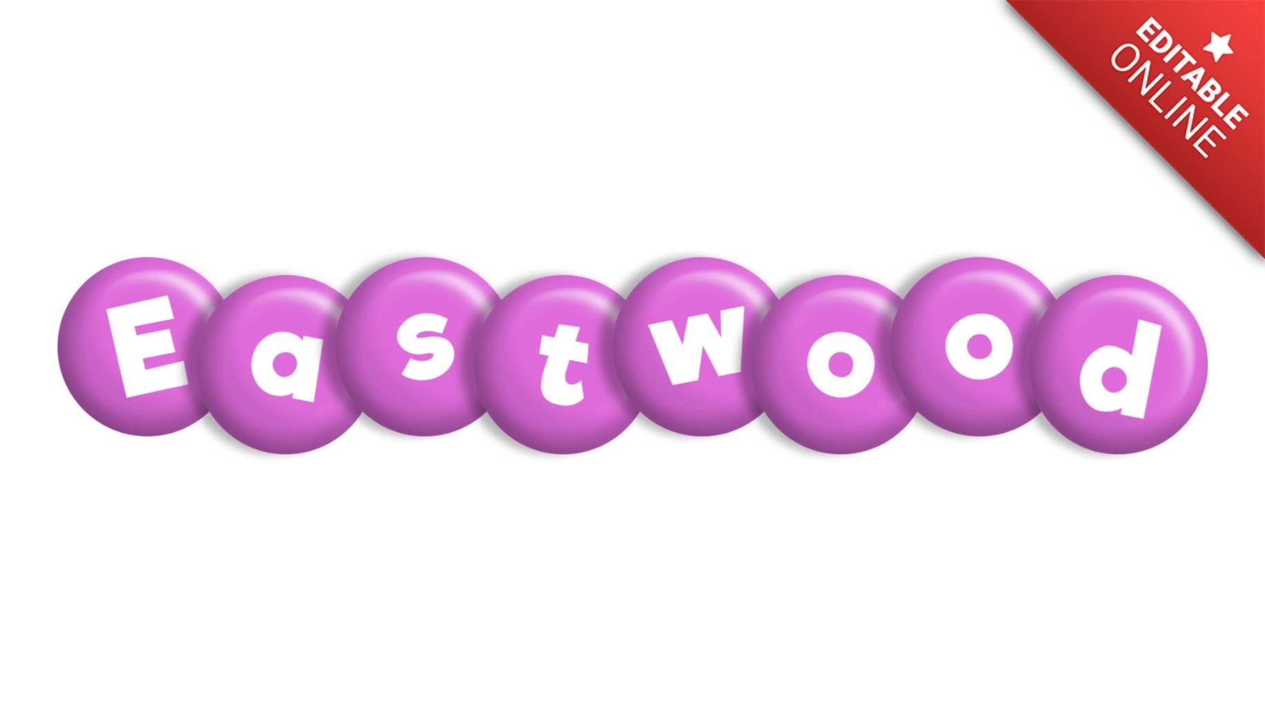 Eastwood Efeito Do Estilo No Doces Púrpura Gerador de efeitos de texto