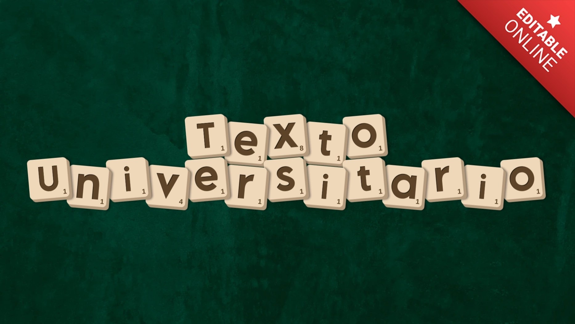 Texto Universitario Editable Scrabble Letter Style Text Effect