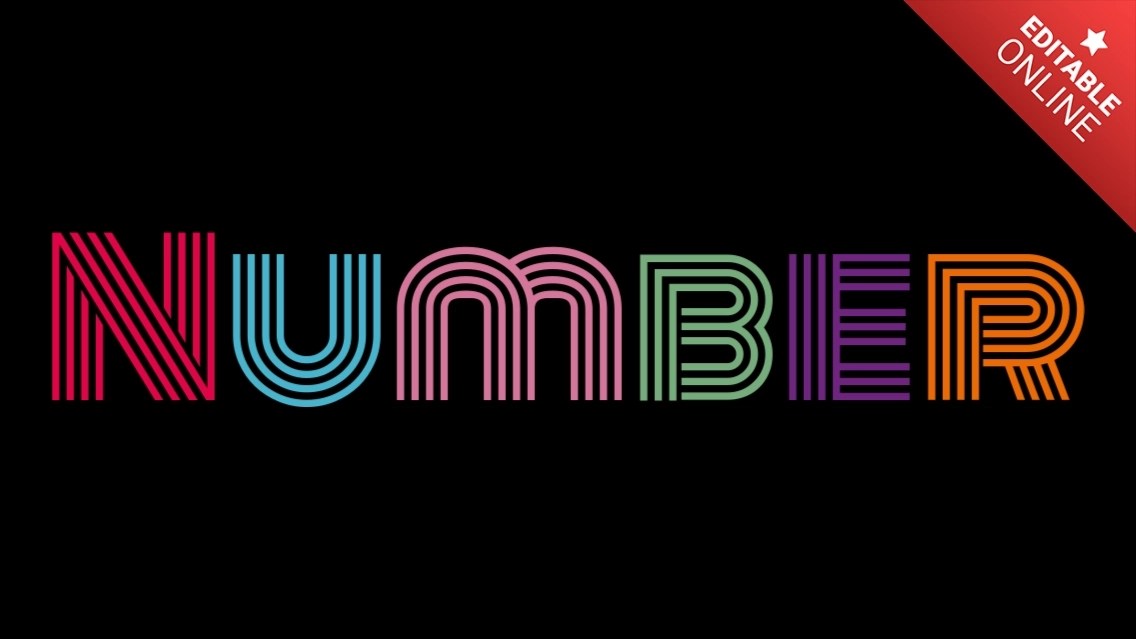 Number Dynamite BTS Colored Text Effect Generator