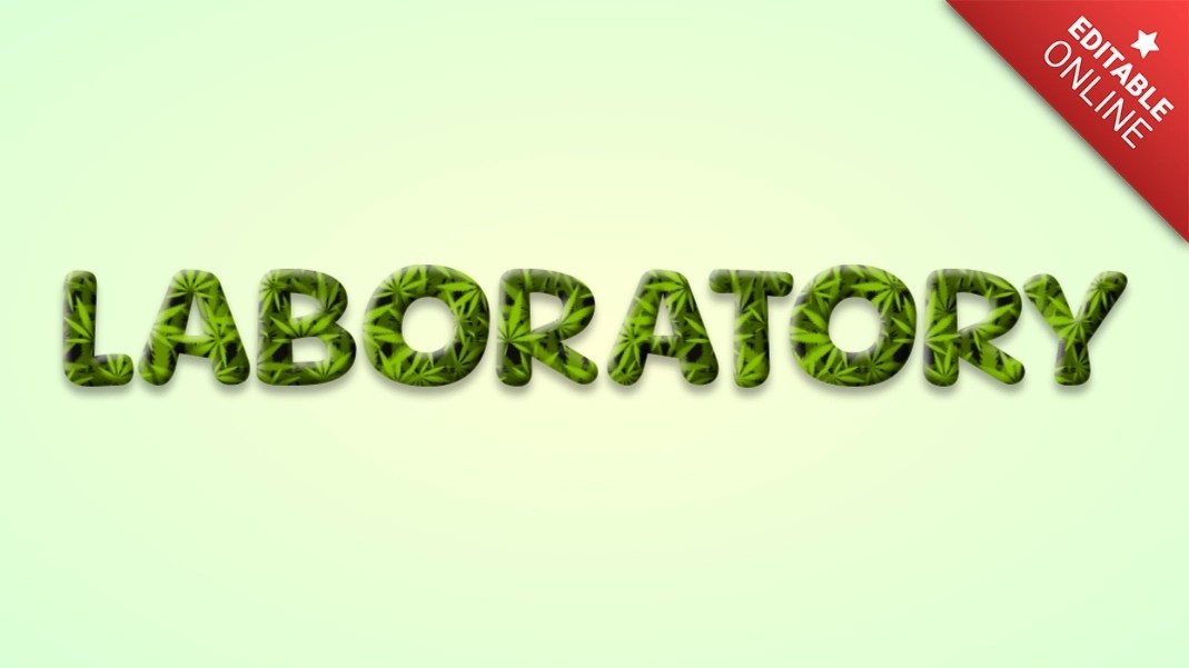 Laboratory Editable Weed Font Lettering Text Effect Generator