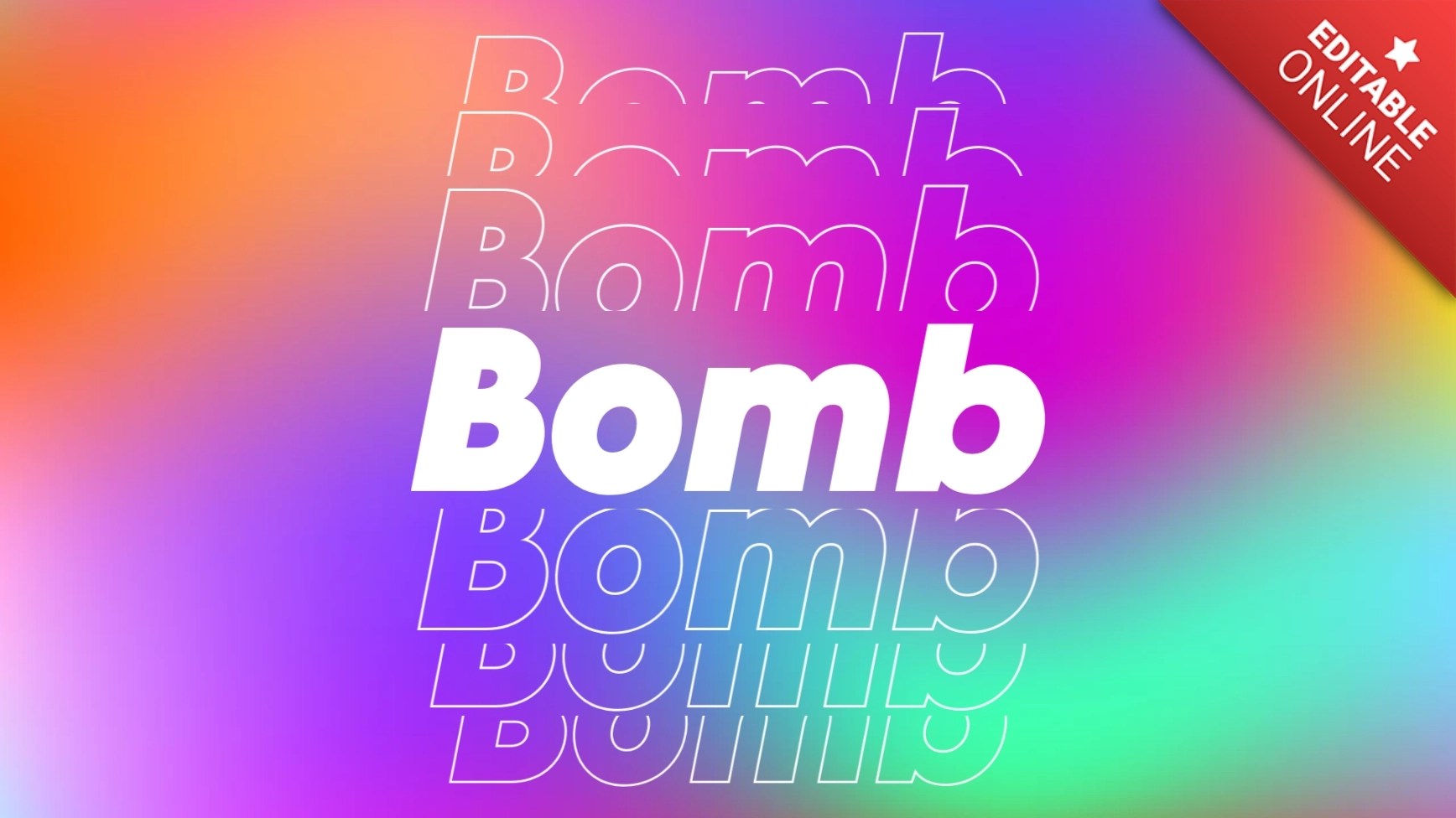 Bomb Echo Text Effect Generator