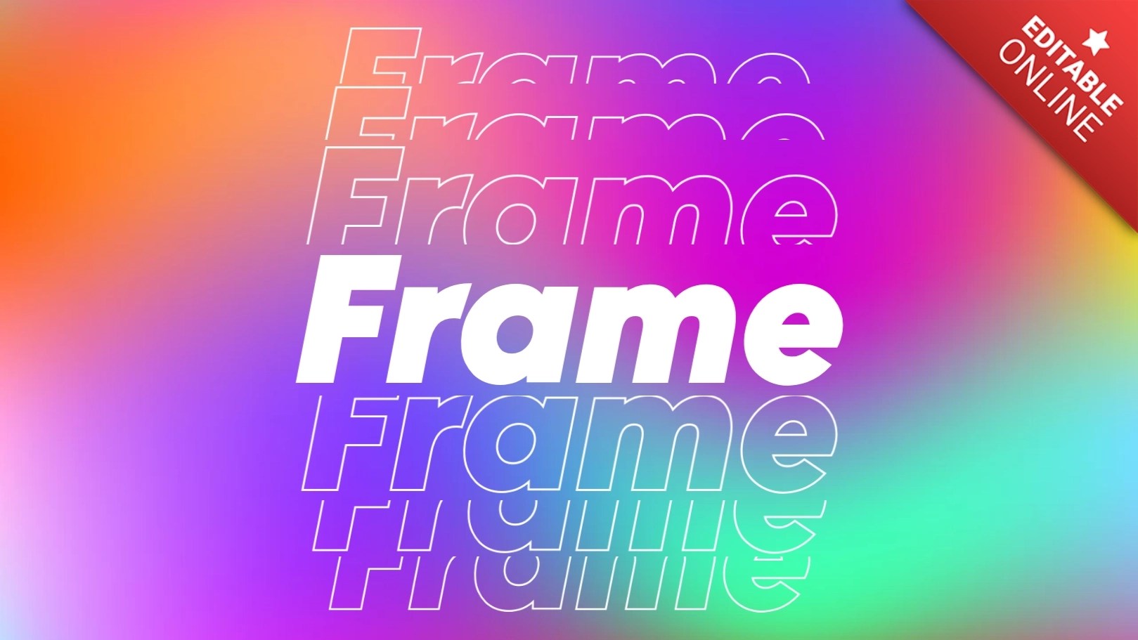 Frame Echo Text Effect Generator