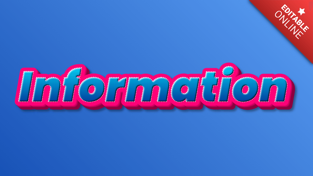 Information Text Effect Generator TextStudio