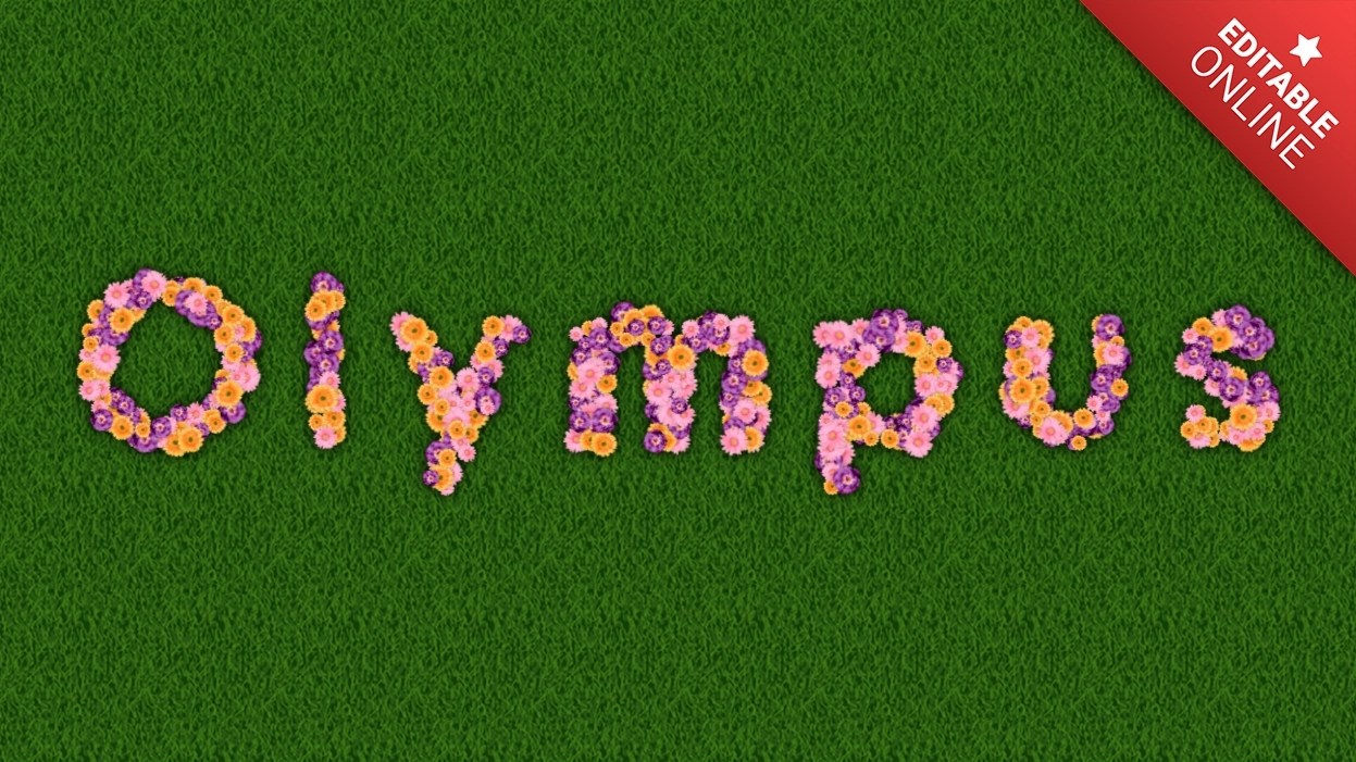 Olympus Editable Flowers Text Effect Generator