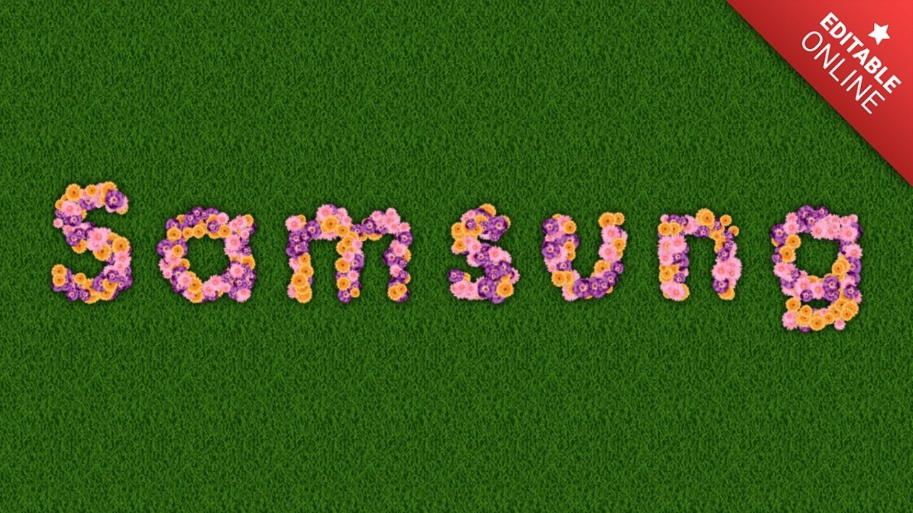 Samsung Editable Flowers Text Effect Generator