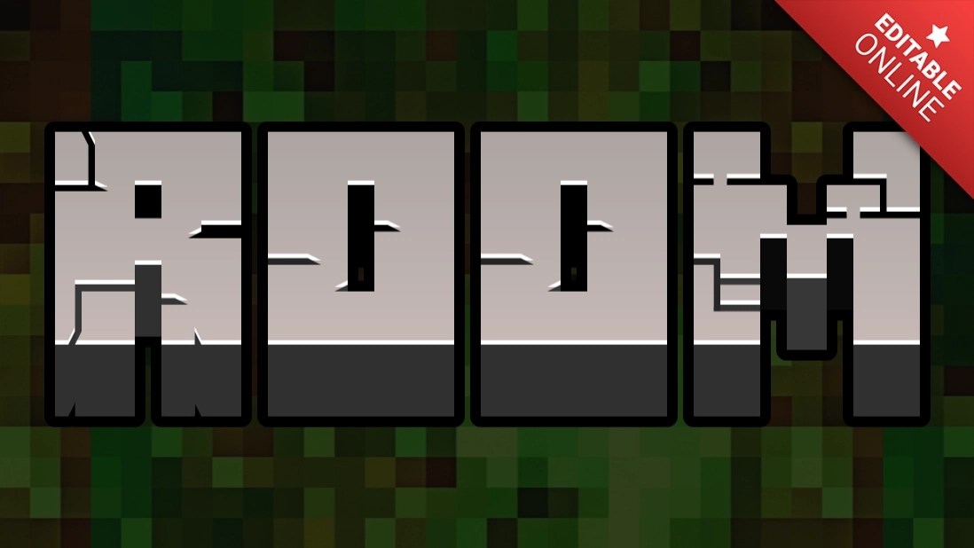 Room Minecraft Logo Text Effect Generator