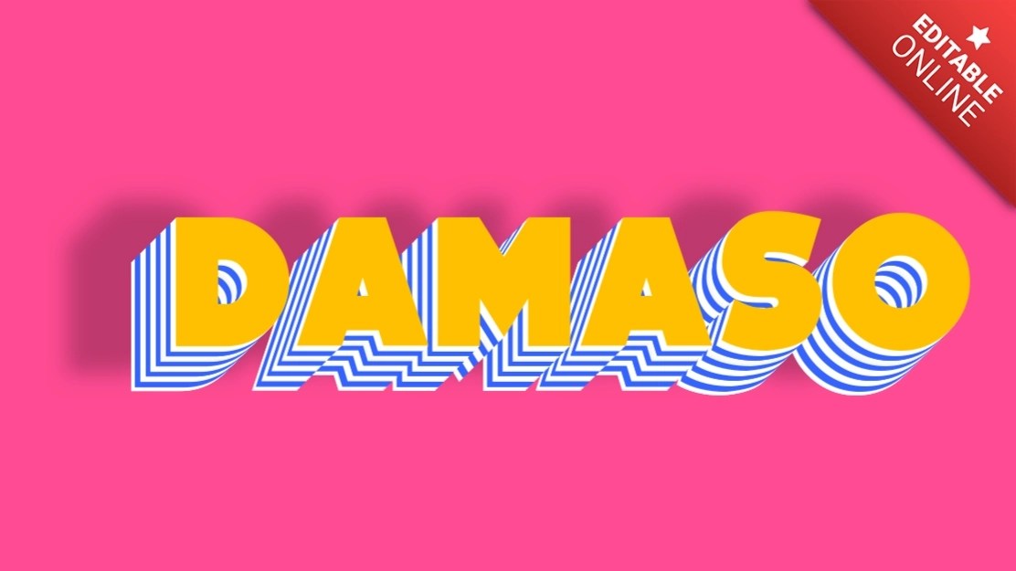 Damaso Yellow Blue 3D Text Effect Generator