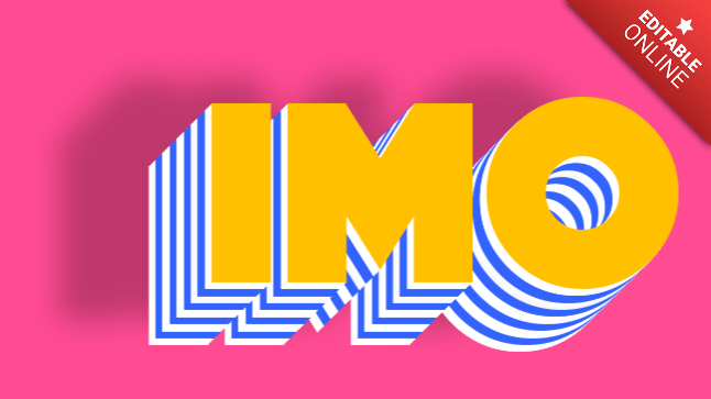 Imo | Yellow Blue 3D | Text Effect Generator
