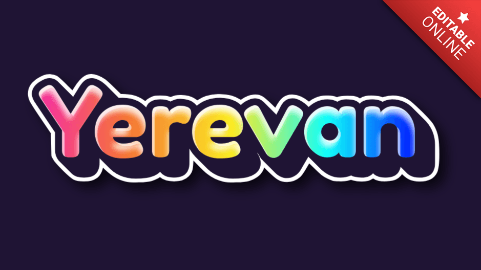 Yerevan 3D Arcenciel Générateur d'effet de texte