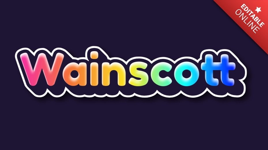 Wainscott Rainbow 3D Text Effect Generator
