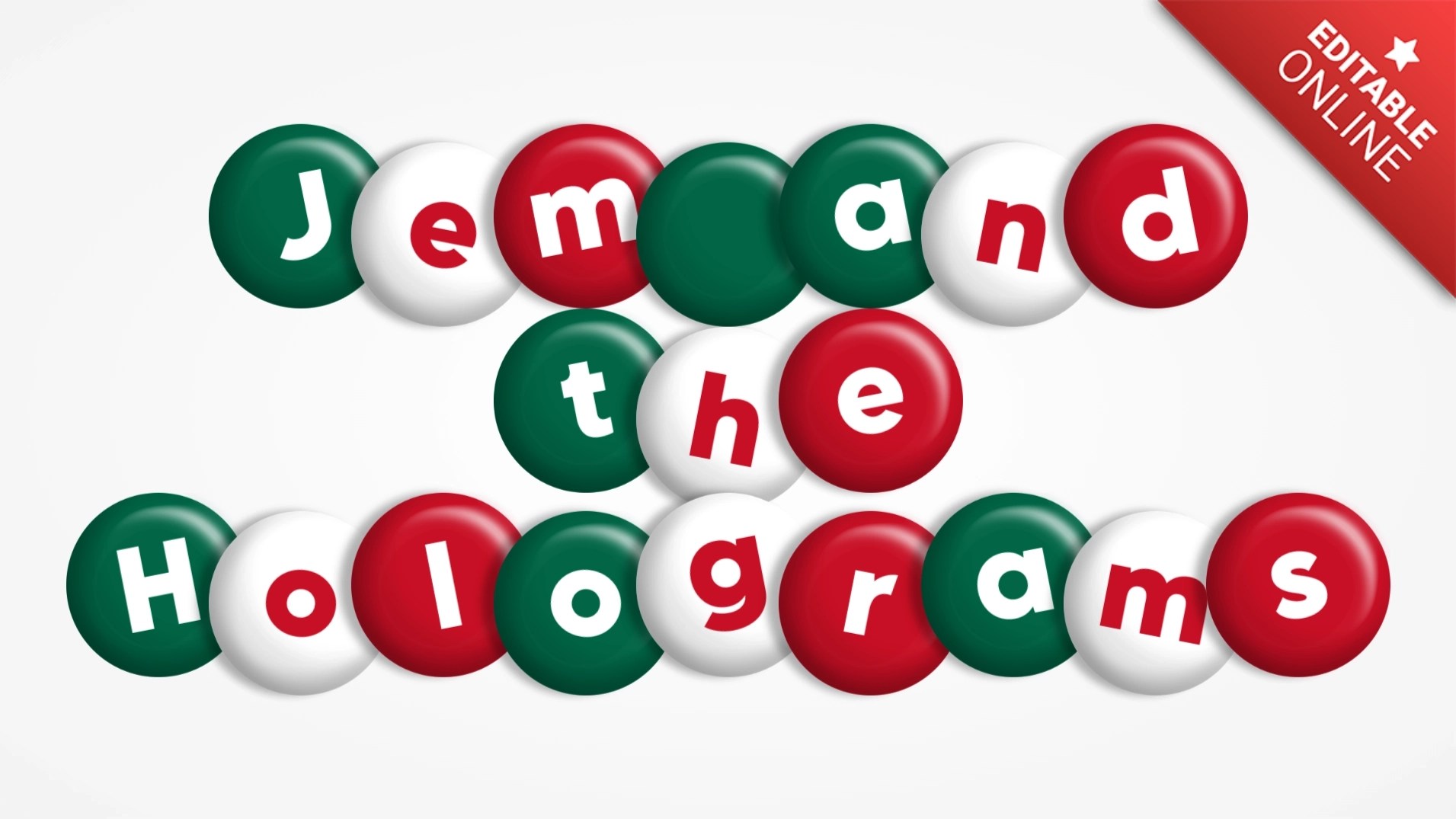 Jem and The Holograms Logo With Circles With Mexican Colors Text