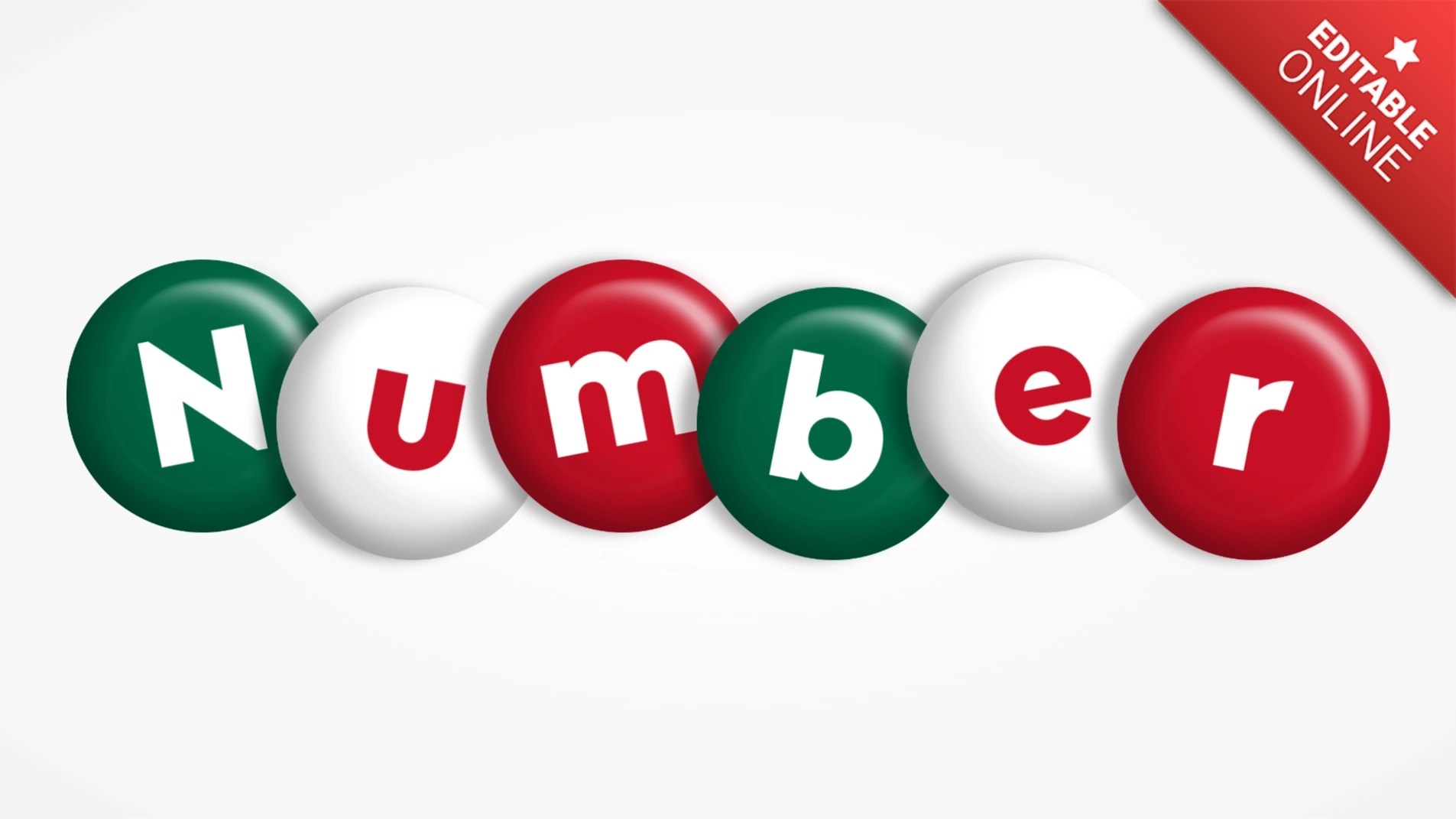 Number Logo With Circles With Mexican Colors Text Effect Generator