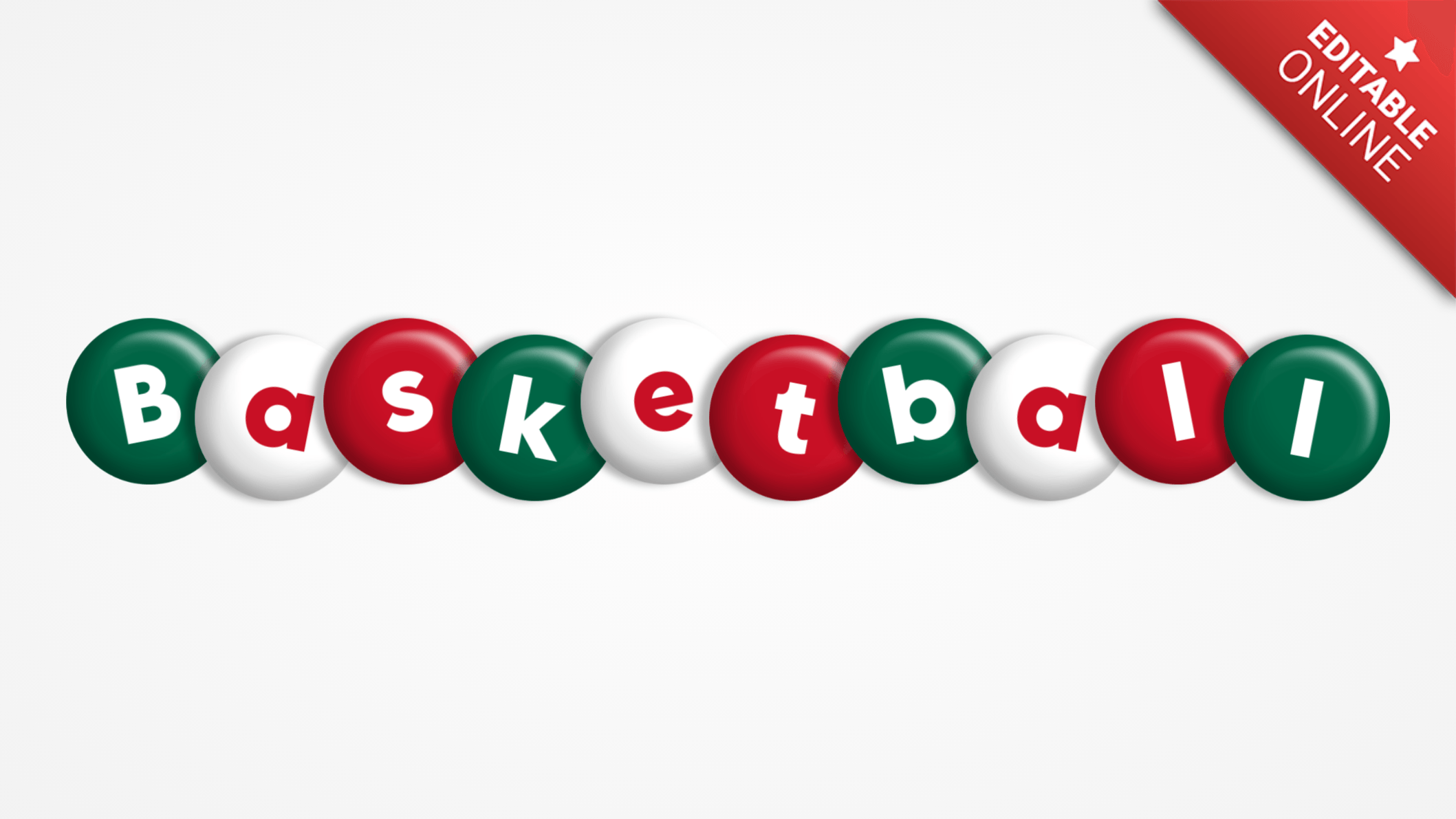 Basketball Logo With Circles With Mexican Colors Text Effect Generator