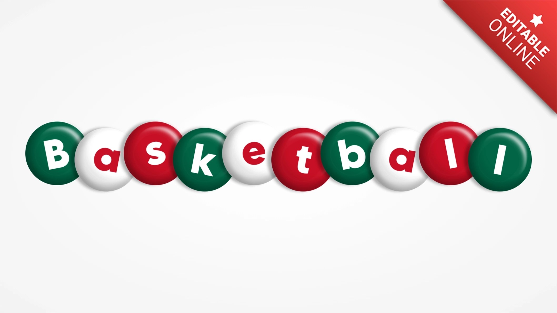 Basketball Logo With Circles With Mexican Colors Text Effect Generator