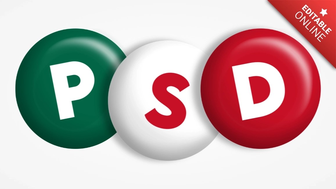 PSD Logo With Circles With Mexican Colors Text Effect Generator