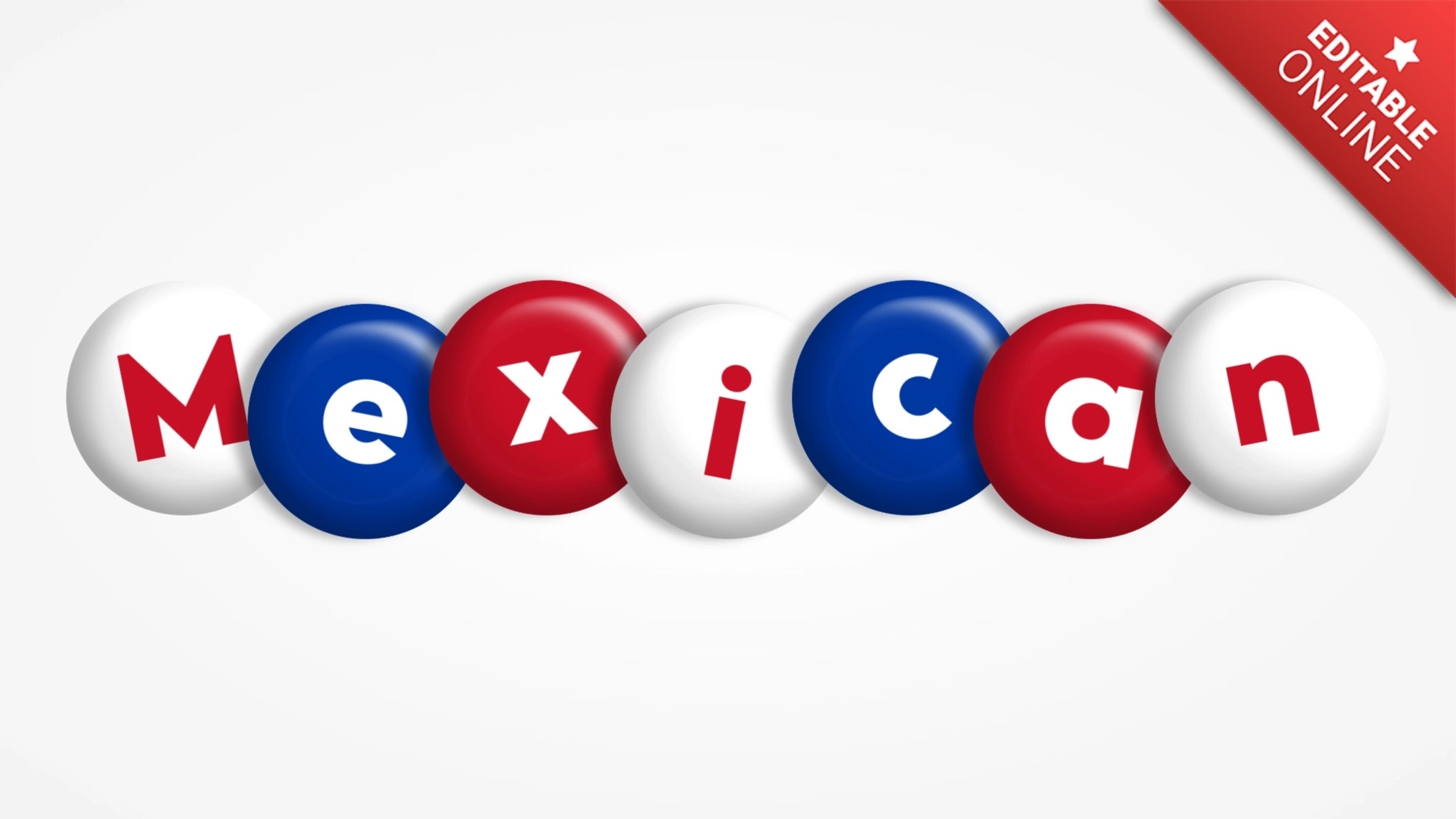 Mexican Logo With Circles In Russian Colors Text Effect Generator