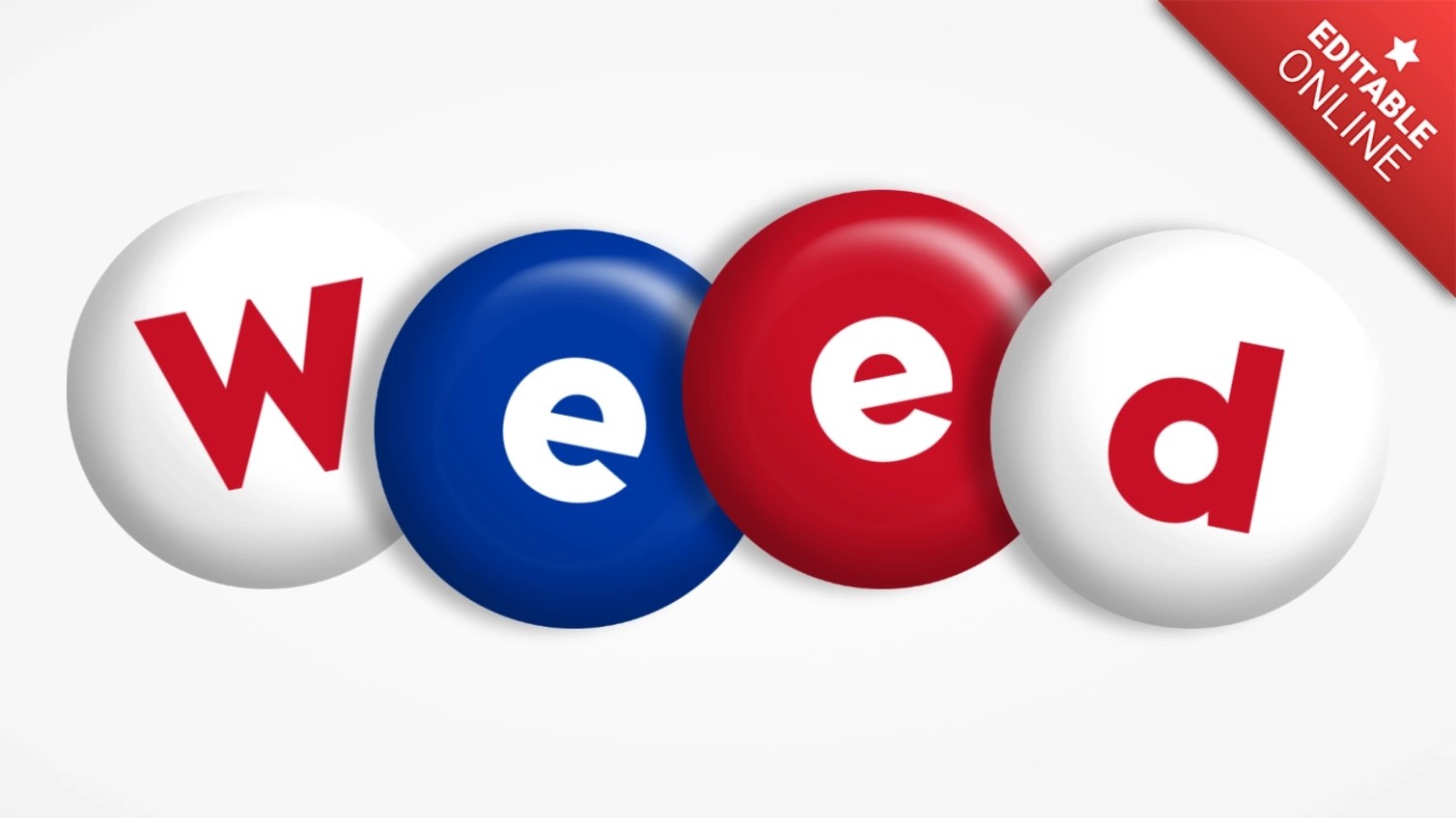 Weed Logo With Circles In Russian Colors Text Effect Generator