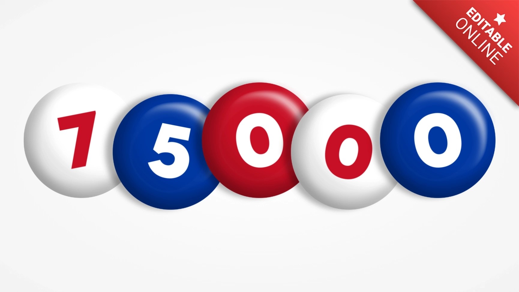 75000 Logo With Circles In Russian Colors Text Effect Generator