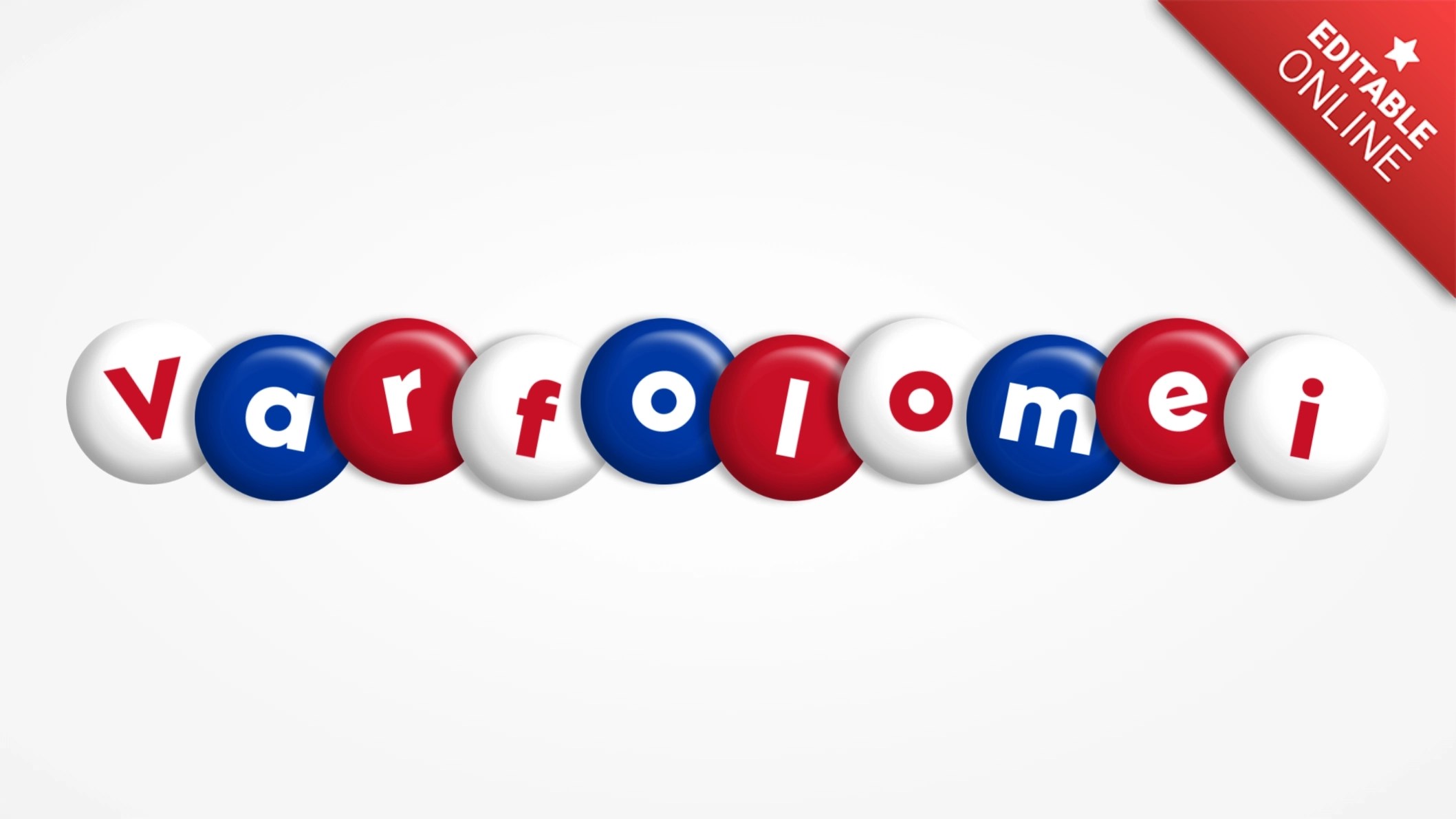 Varfolomei Logo With Circles In Russian Colors Text Effect Generator