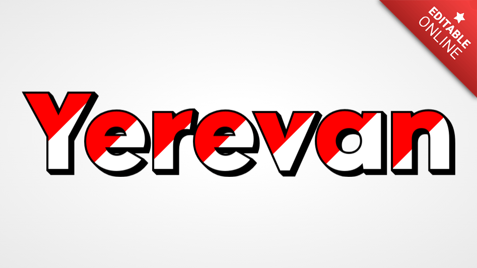 Yerevan Effetto Bandiera Dell'Indonesia Generatore di effetti di testo