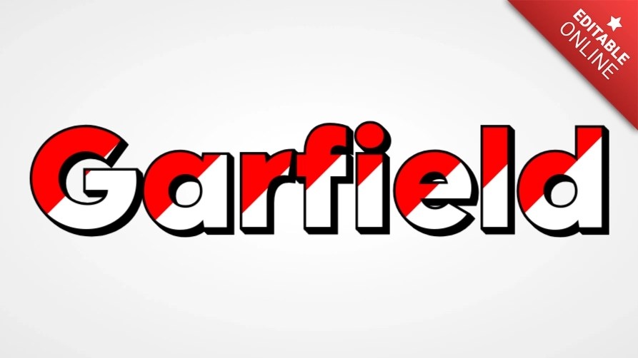 Garfield Flag Of Indonesia Text Effect Generator