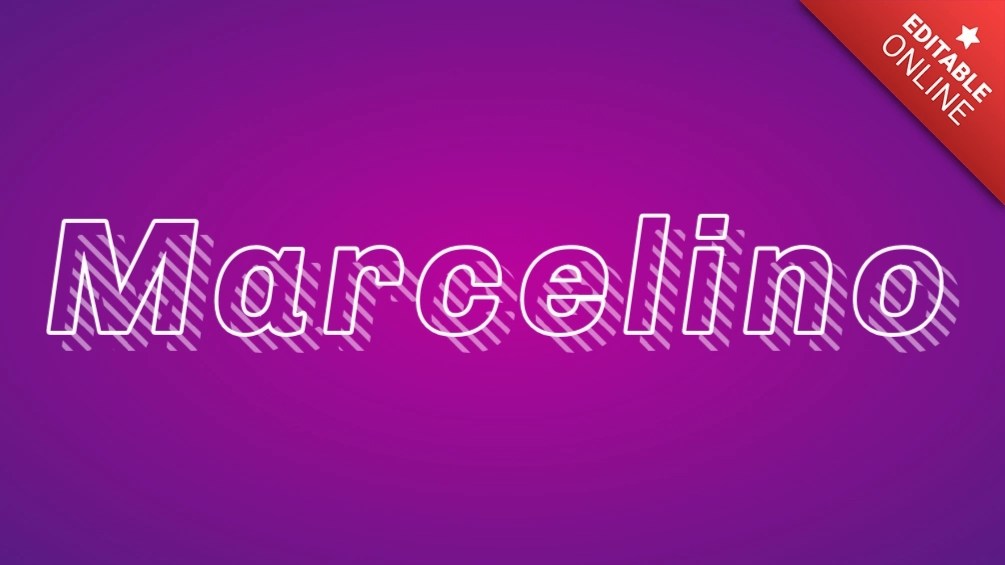 Marcelino Style Line Shadow Strip Text Effect Generator