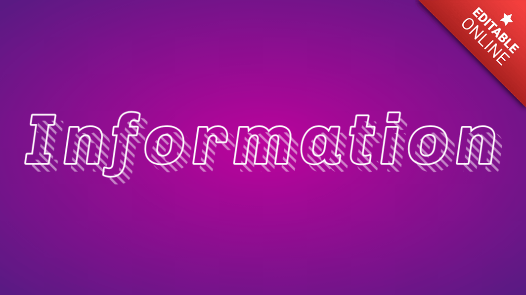 Information Style Line Shadow Strip Text Effect Generator