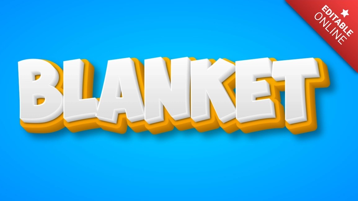 Blanket Text Effect Generator