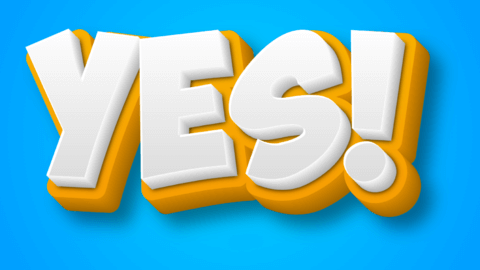 Nonude | Yellow White 3D | Text Effect Generator