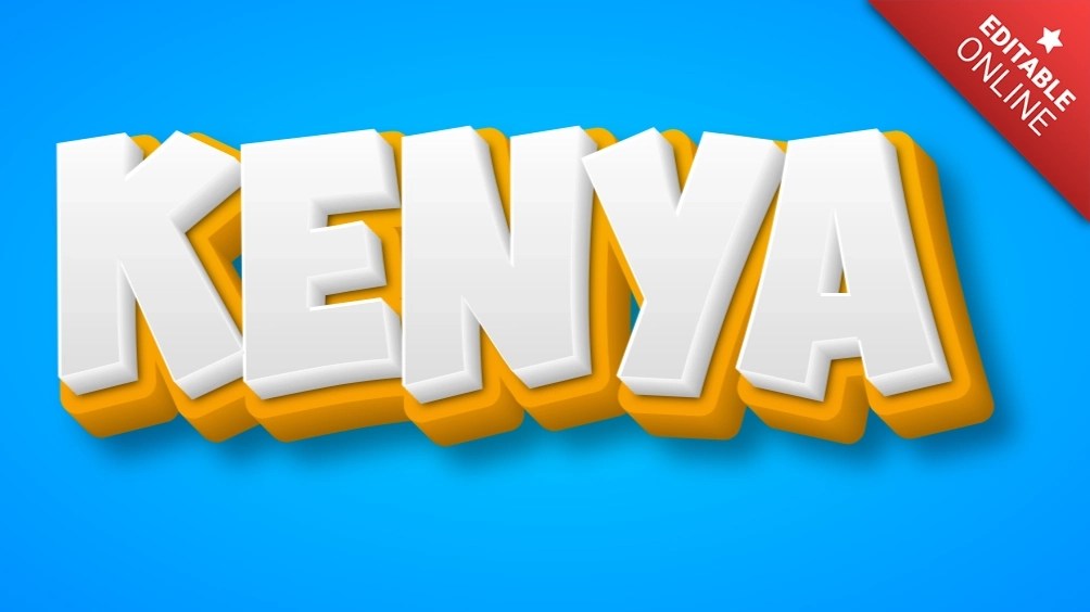 Kenya Text Effect Generator