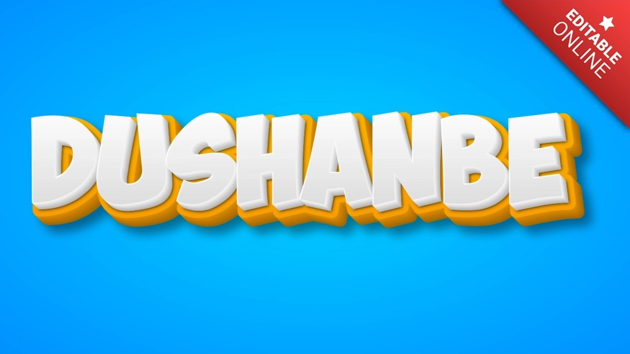 Dushanbe Text Effect Generator