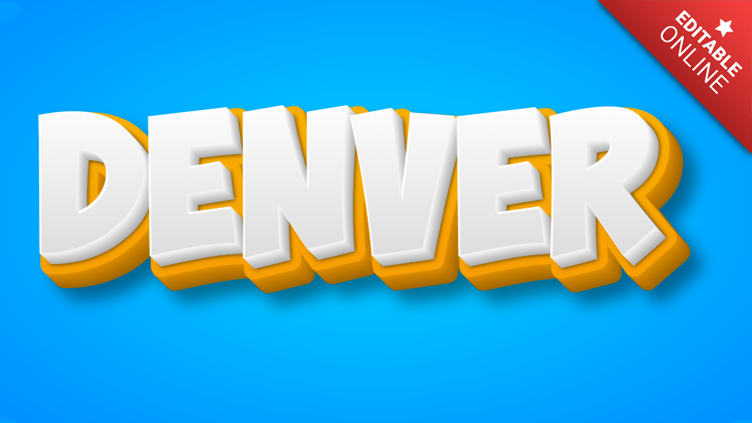 Denver Text Effect Generator
