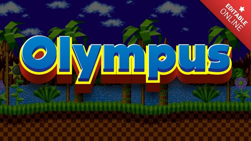 Olympus Sonic 3D Logo Text Effect Generator