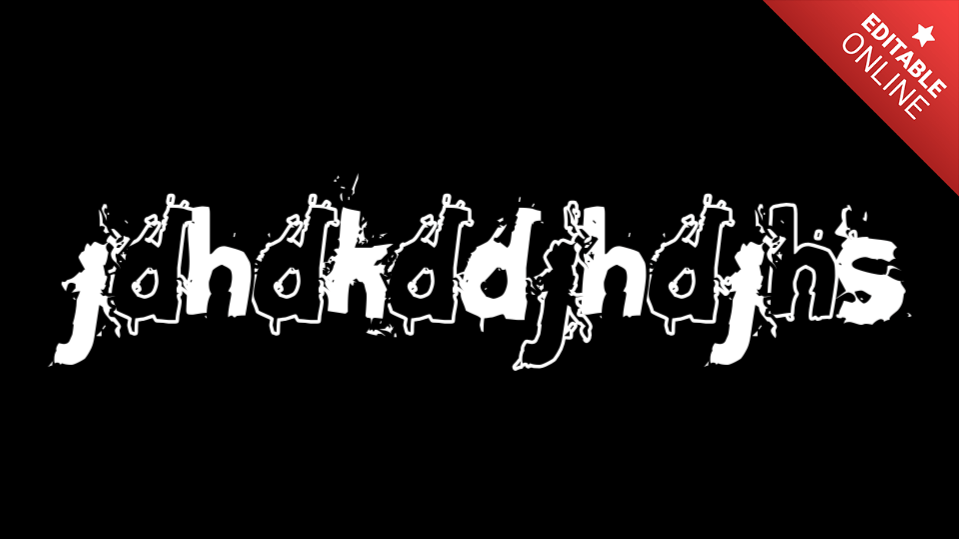 Jdhdkddjhdjhs Black And White Damaged Text Effect Generator