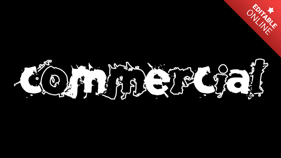 Commercial Black And White Damaged Text Effect Generator