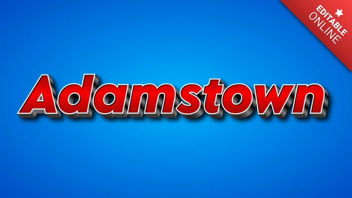 Adamstown Editable 3D News Text Effect Generator