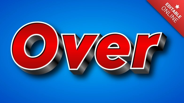 Over | Editable 3D News | Text Effect Generator