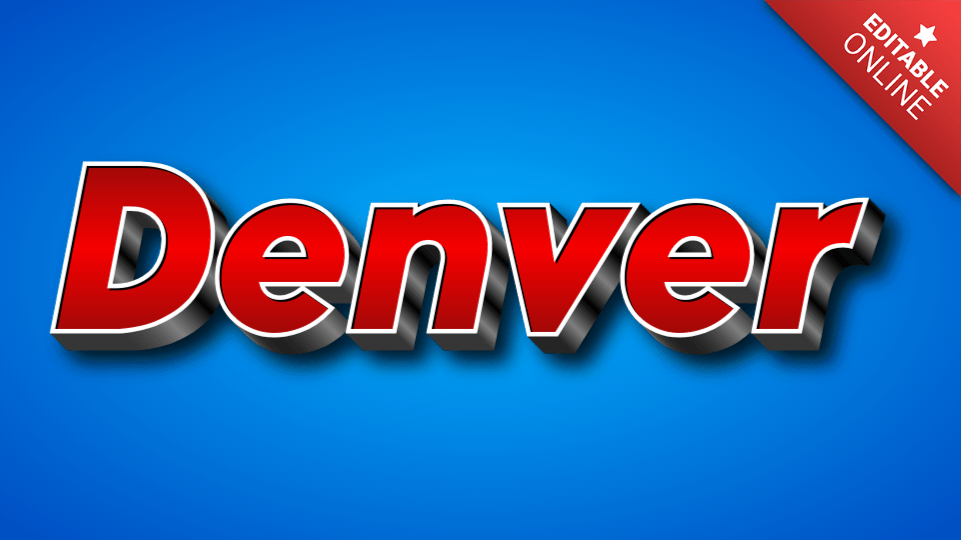 Denver Text Effect Generator