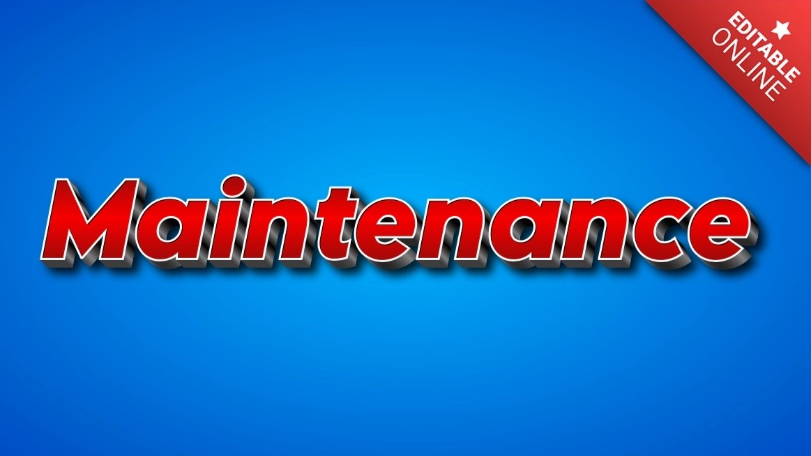 Maintenance Editable 3D News Text Effect Generator