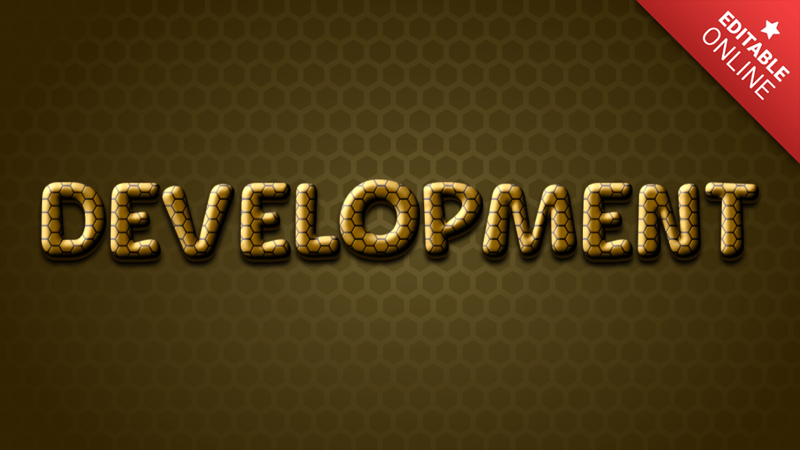 Development Efecto Estilo Hexagonal Generador de Efectos de Texto