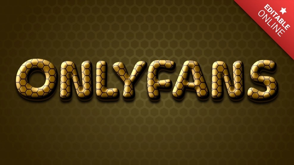 Onlyfans | Efeito Estilo Hexagonal | Gerador de efeitos de texto