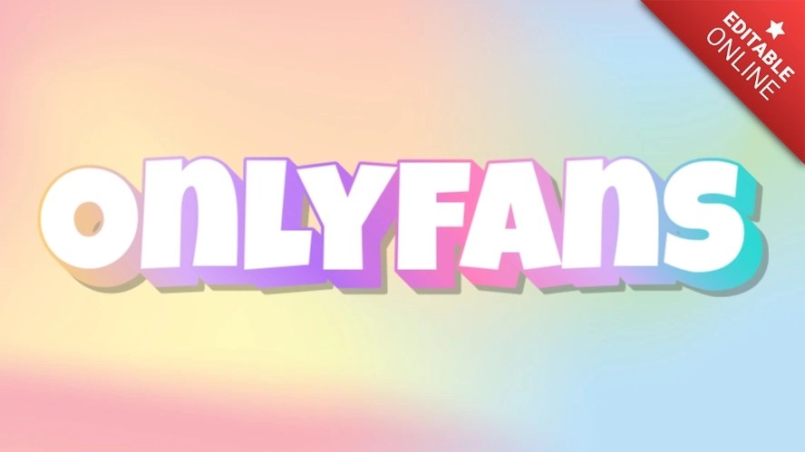 Onlyfans | Gradient Pastel Editable | Text Effect Generator
