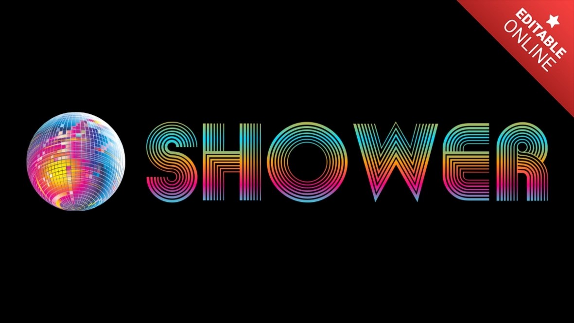Shower Disco Style Text Effect Generator