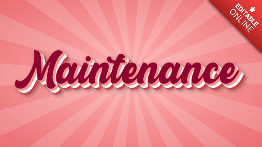Maintenance Text Effect Generator TextStudio