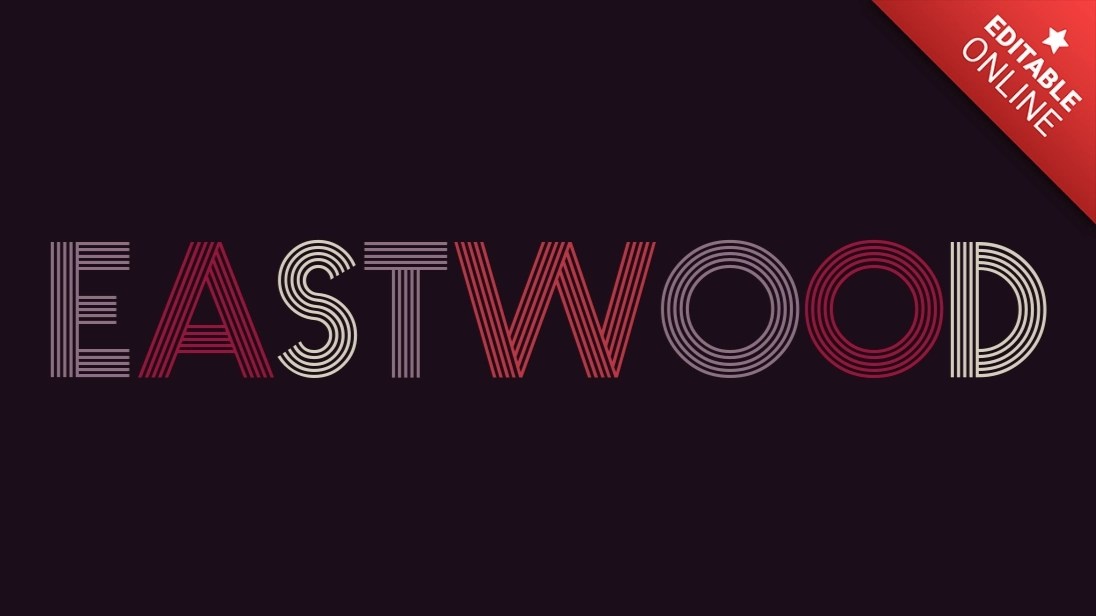 Eastwood Efecto Retro Editable Generador de Efectos de Texto