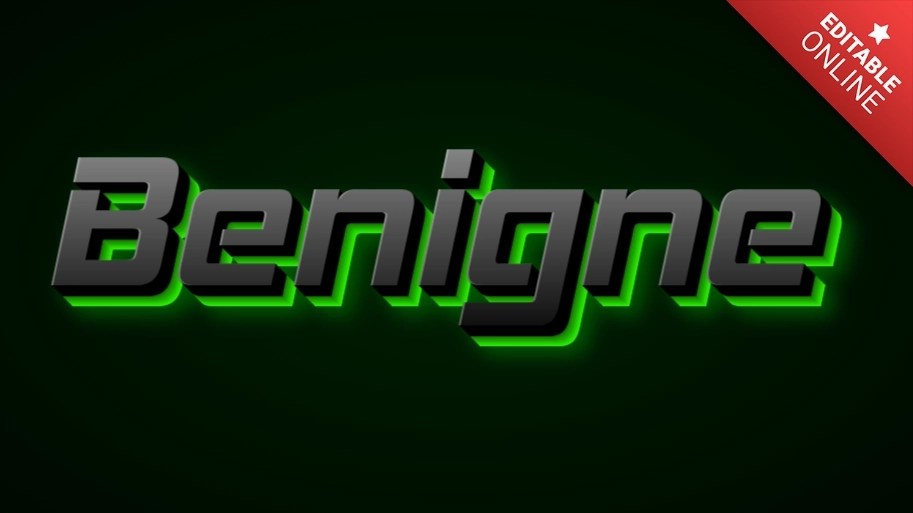 Bénigne Green Light 3D Text Effect Generator