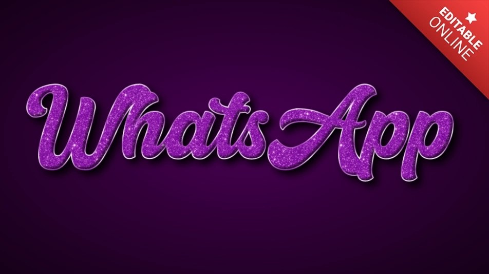 WhatsApp Purple Glitter Text Effect Generator