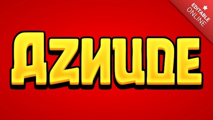 Aznude | Fun Yellow 3D | Text Effect Generator