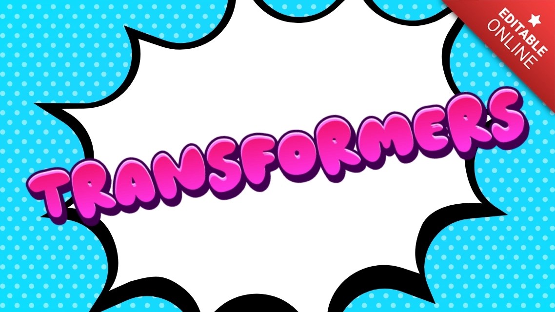 Transformers Text Effect Generator